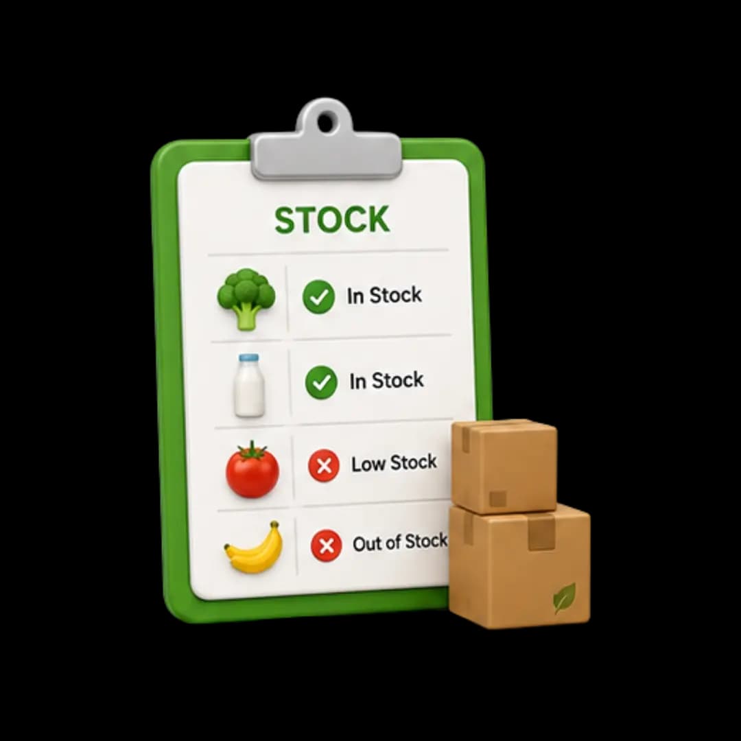 Manage stock in real time