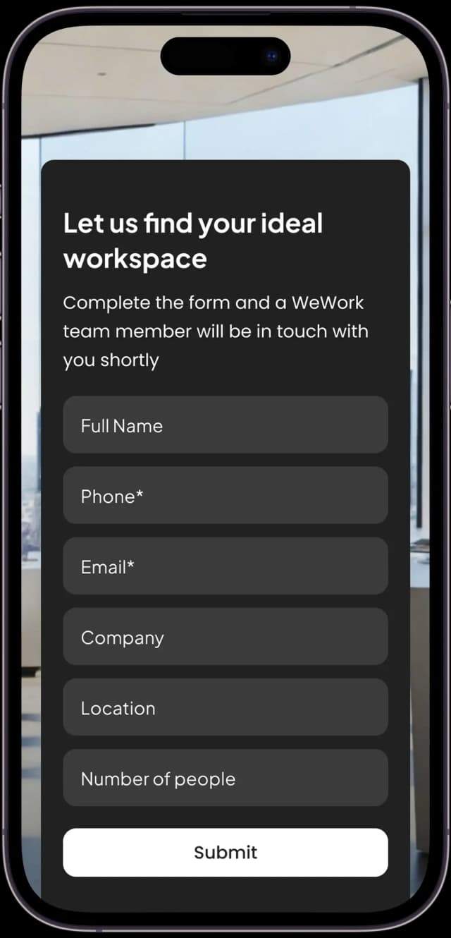 Space Rental App Right Screen