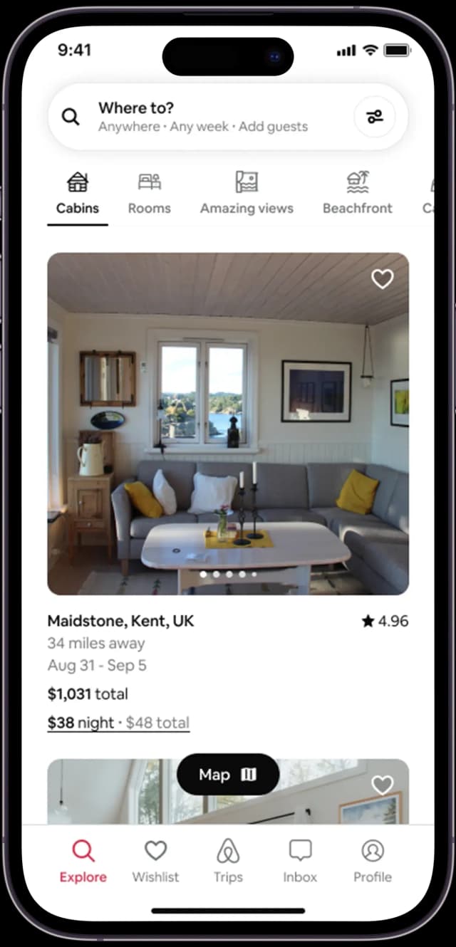 Storage Rental App Left Screen