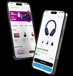 Ready Ecommerce App banner promoting a multi-vendor online marketplace with ecommerce management tools.