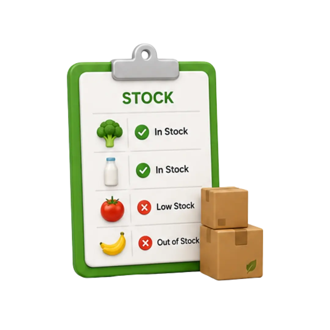 Manage stock in real time