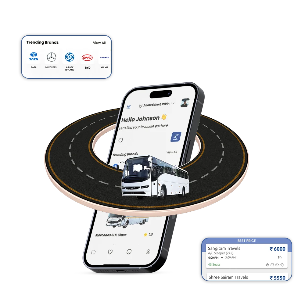 Custom bus rental app solution that adapts to your business needs