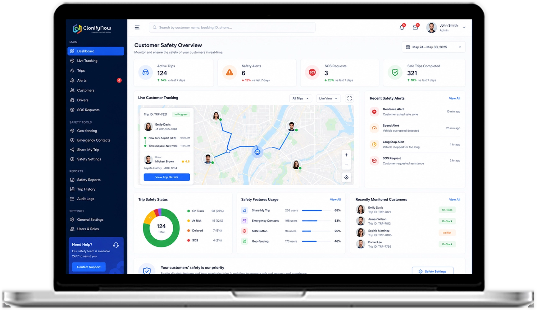 Customer support and CRM module