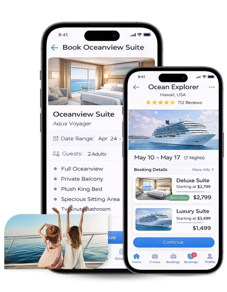 How does a cruise booking app work