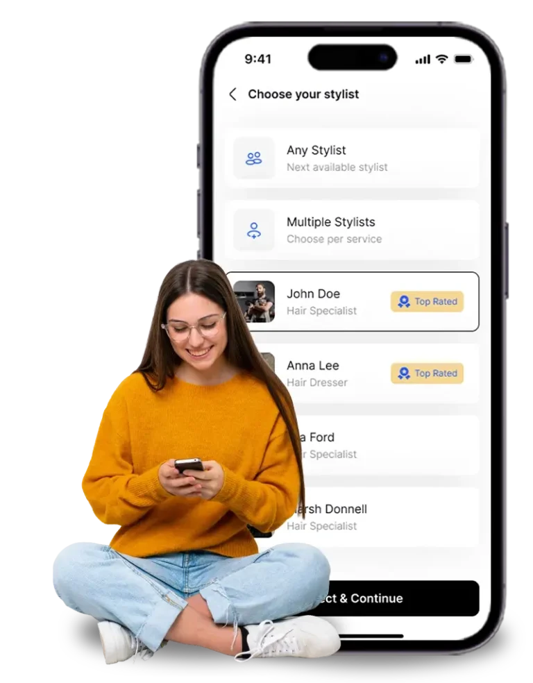 Salon booking app working
