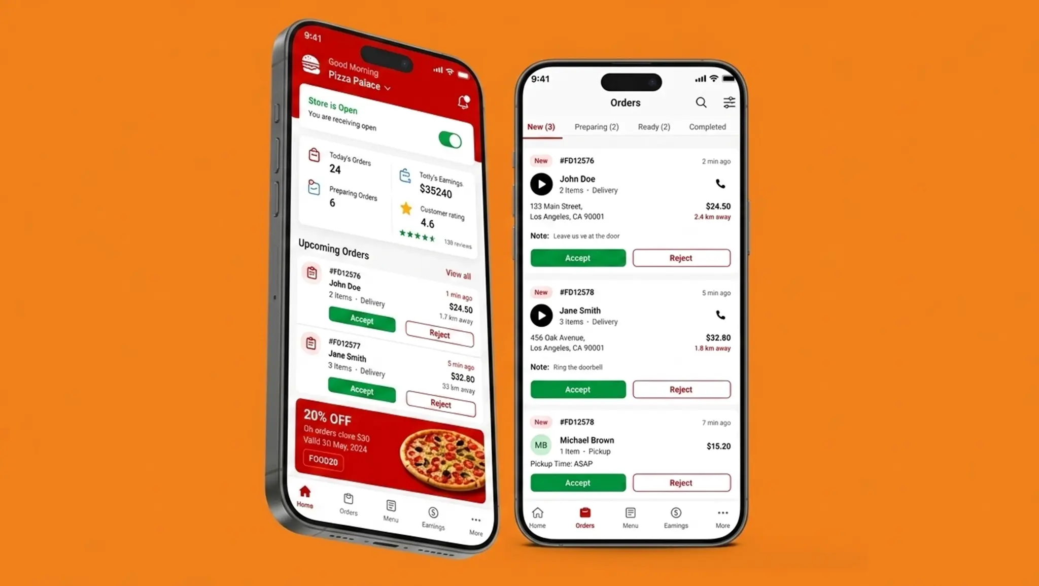 Restaurant App Features